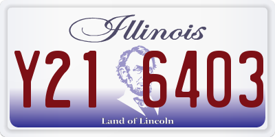 IL license plate Y216403