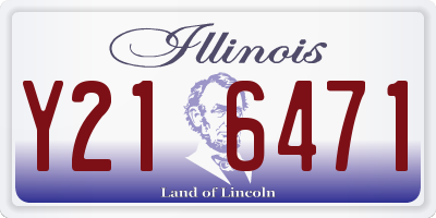 IL license plate Y216471