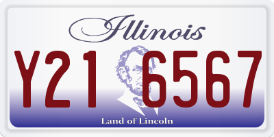 IL license plate Y216567