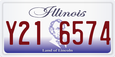 IL license plate Y216574