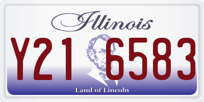 IL license plate Y216583