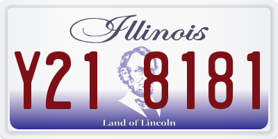 IL license plate Y218181