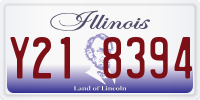 IL license plate Y218394