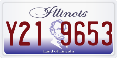 IL license plate Y219653