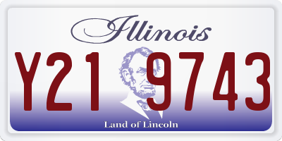 IL license plate Y219743