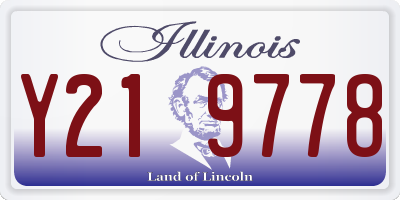 IL license plate Y219778