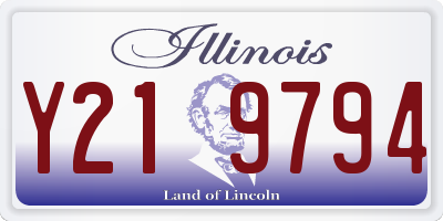 IL license plate Y219794