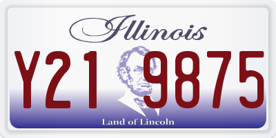 IL license plate Y219875
