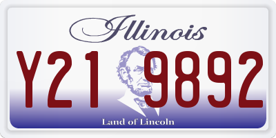 IL license plate Y219892