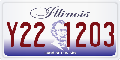 IL license plate Y221203