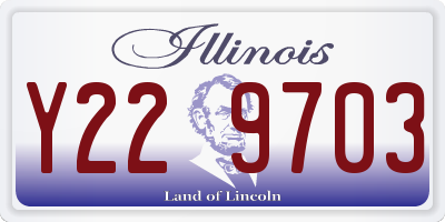 IL license plate Y229703