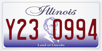 IL license plate Y230994