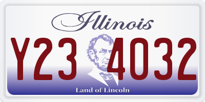 IL license plate Y234032