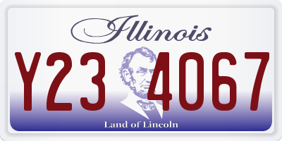 IL license plate Y234067