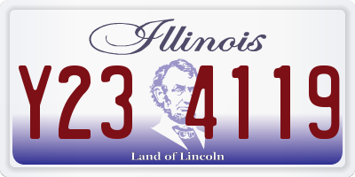 IL license plate Y234119
