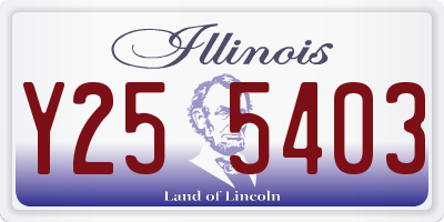 IL license plate Y255403