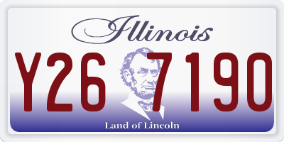 IL license plate Y267190