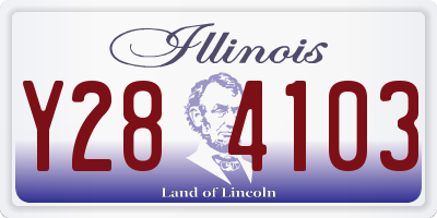 IL license plate Y284103
