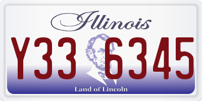 IL license plate Y336345