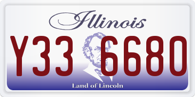 IL license plate Y336680