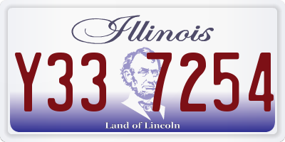IL license plate Y337254