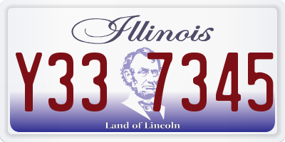 IL license plate Y337345