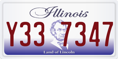 IL license plate Y337347