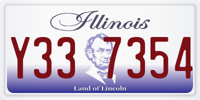 IL license plate Y337354
