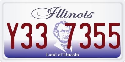 IL license plate Y337355