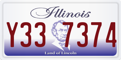 IL license plate Y337374