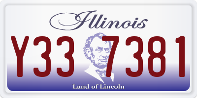 IL license plate Y337381