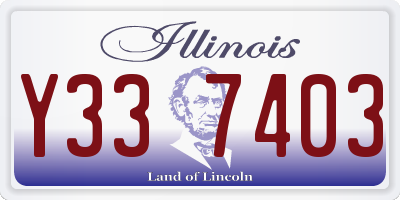 IL license plate Y337403