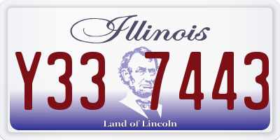 IL license plate Y337443