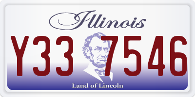 IL license plate Y337546