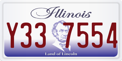 IL license plate Y337554