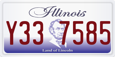 IL license plate Y337585