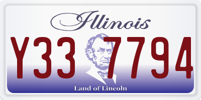 IL license plate Y337794