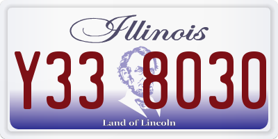 IL license plate Y338030