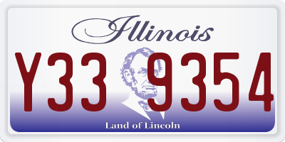 IL license plate Y339354
