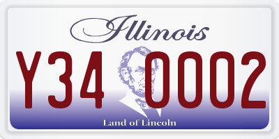 IL license plate Y340002