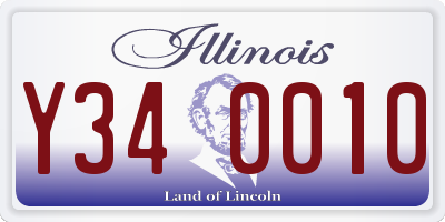 IL license plate Y340010