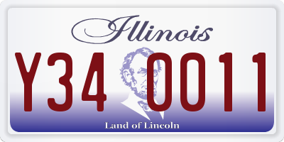 IL license plate Y340011
