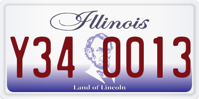 IL license plate Y340013