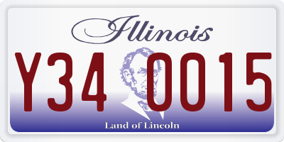 IL license plate Y340015