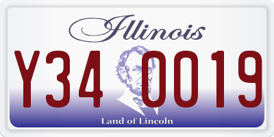 IL license plate Y340019