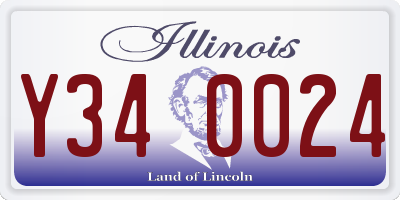IL license plate Y340024
