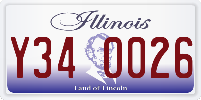 IL license plate Y340026