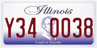 IL license plate Y340038