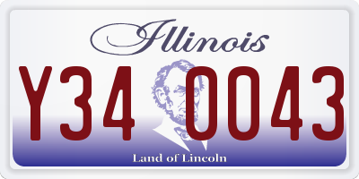 IL license plate Y340043