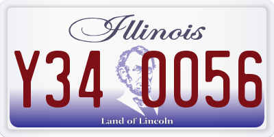 IL license plate Y340056